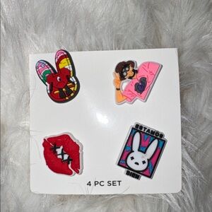Bad Bunny set of 4 Croc charms